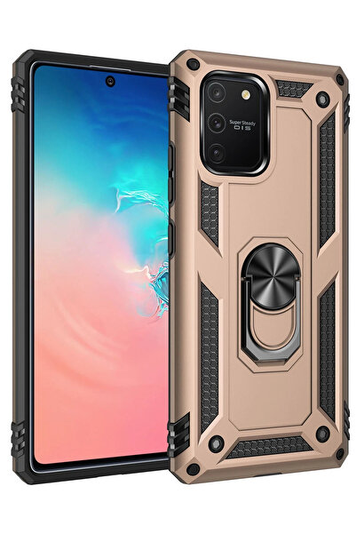 CT STONES غطاء حماية سامسونج جالاكسي A91 / S10 لايت من نيو فيس مع حلقة صوفيا ...