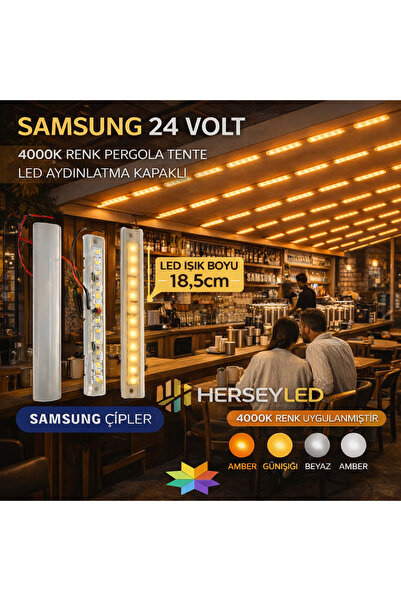 Samsung 24 VOLT 4000K PERGOLA TENTE LED AYDINLATMA KAPAKLI