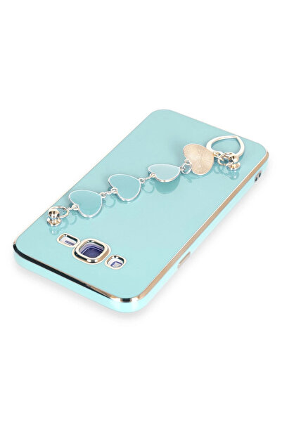 Kazan Hobi جراب Newface لهاتف سامسونج جالاكسي J7 مصنوع من السيليكون - أخضر مائي