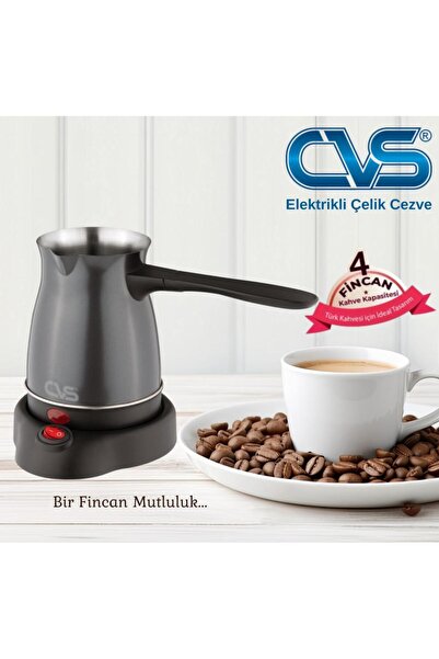 CVS DN 19833 Elektrikli Çelik Cezve Gri