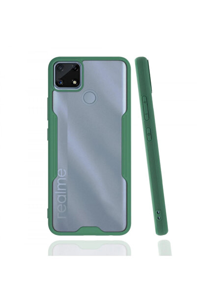 ZEMİRA HOME جراب Newface لهاتف Realme C25 مصنوع من السيليكون البلاتيني - أخضر