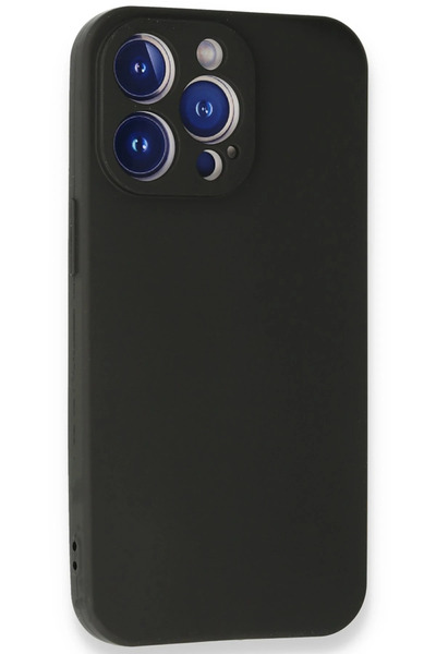 CT STONES جراب Newface لهاتف iPhone 14 Pro مصنوع من السيليكون الأول - أسود