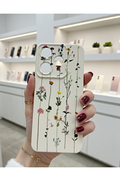 OVADA Redmi 13 Uyumlu Sarmaşık Çiçek Desenli Silikon Kılıf