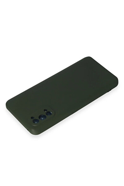 POYRAZ MARKET حافظة نيو فيس ريلمي 7 برو من السيليكون المخملي الداخلي - أخضر داكن