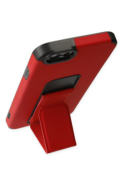 POYRAZ MARKET حافظة نيو فيس لهاتف ايفون 6 مصنوعة من السيليكون مع حامل كبير - ...