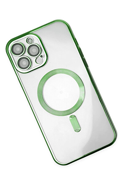 FREEDOM STOREE حافظة نيو فيس لهاتف آيفون 13 برو كروس مغناطيس سيف - أخضر داكن