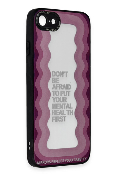 FREEDOM STOREE نيوفايس حافظة ايفون 7 غطاء مرآة منقوش - مرآة - 11