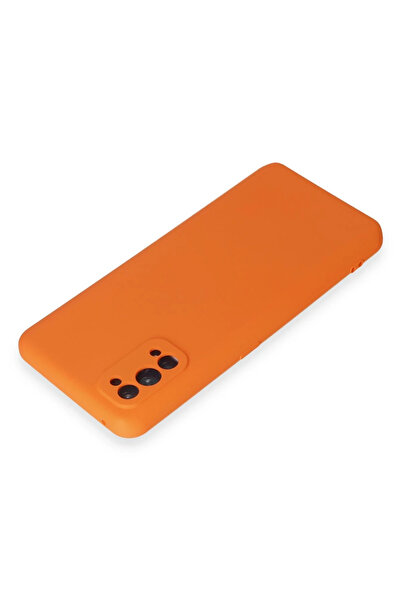 FREEDOM STOREE حافظة نيو فيس ريلمي 7 برو نانو من الداخل سيليكون مخملي - برتقالي