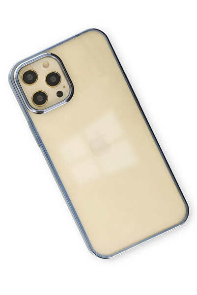 FREEDOM STOREE حافظة نيو فيس لهاتف آيفون 12 برو ماكس من السيليكون - أزرق