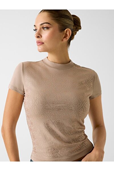 Guess Mock Kadın Slim Fit T-Shirt