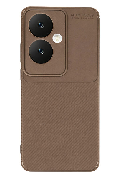 ZEMİRA HOME غطاء كربوني للتركيز التلقائي من نيو فيس لهاتف أوبو رينو 11 إف - بني