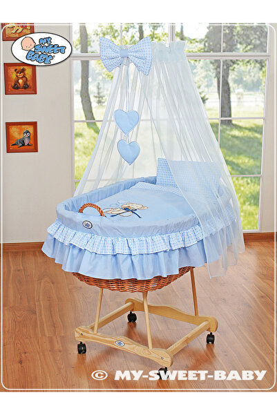Other Moses basket with canopy - Teddy bear with a blue bow