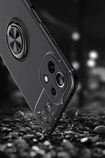 ZEMİRA HOME Newface Xiaomi Mi 11 Lite Kılıf Range Yüzüklü Silikon - Kırmızı