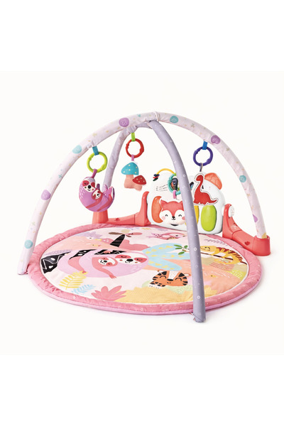 ibaby مفرش ألعاب تعليمي للأطفال 3 في 1 مع بيانو موسيقي وألعاب معلقة - بساط أن...