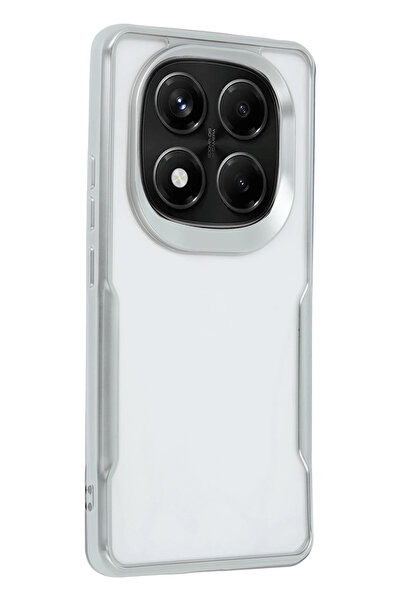 MKR نيوفايس حافظة شاومي ريدمي نوت 14 برو 4 جي غطاء سيليكون - فضي