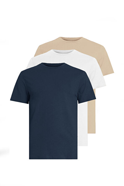 Berka Pachet economic de 3 tricouri de bază din bumbac Premium Fit, 100% esen...