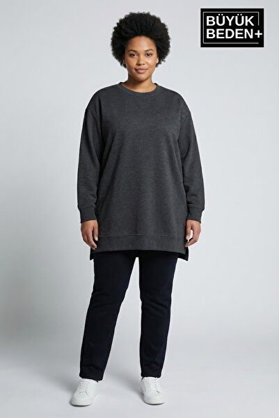 Superlife Women's Tunic Plus Size Slim Sweatshirt Spr26Btk990