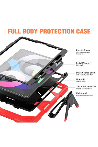 ZEMİRA HOME غطاء حماية لجهاز ايباد برو 11 (2020) من نيو فيس - جريفين - أحمر