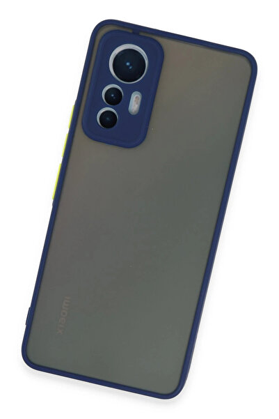 ZEMİRA HOME نيوفايس حافظة شاومي مي 12 لايت غطاء سيليكون مونتريال - أزرق داكن