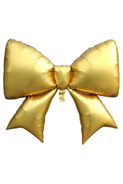 kidspartim Retro Gold Bow Foil Balloon 98X75 cm