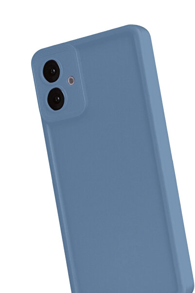 POYRAZ MARKET نيوفيس سامسونج جالاكسي A07 4G فييرا سيليكون - أزرق