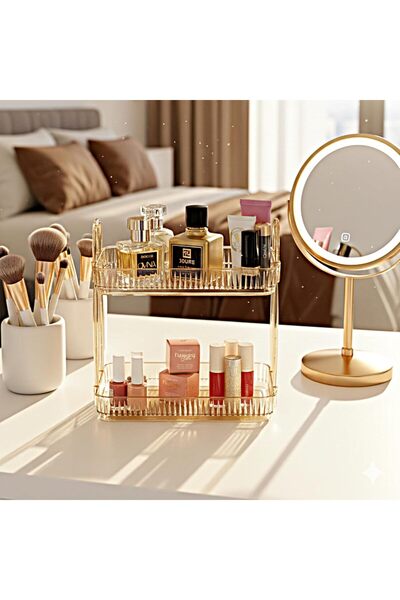 BRF FantastikSell 2 Katlı Makyaj Organizeri Kozmetik Aksesuar Düzenleyici Koz...