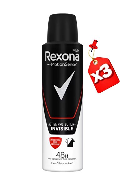 Rexona Deo Spray 150Ml Men Invisible Active Protection X3