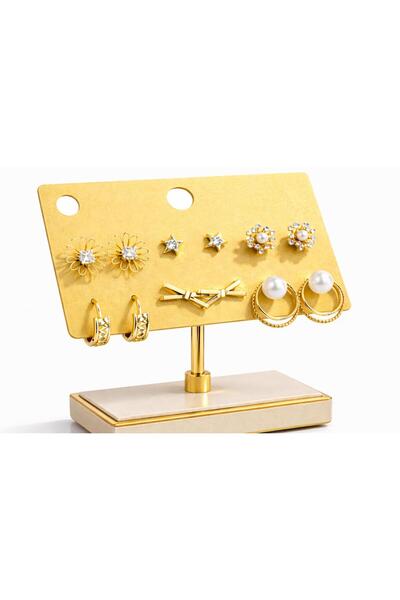 stylishaccessories Set of 6 gold earrings