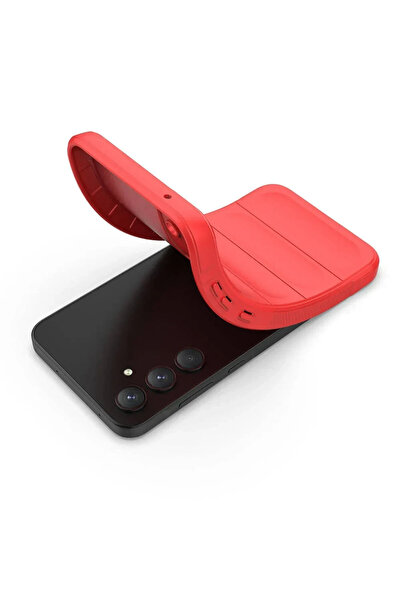 ZEMİRA HOME نيوفيس سامسونج جالاكسي إس 25 إف إي أوبتيموم سيليكون - أحمر