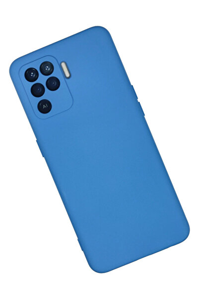 CT STONES حافظة نيو فيس لهاتف اوبو رينو 5 لايت من السيليكون المخملي نانو - أزرق