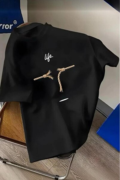 Oksit Life Design Minimalist Illustration Printed Unisex Oversize T-Shirt