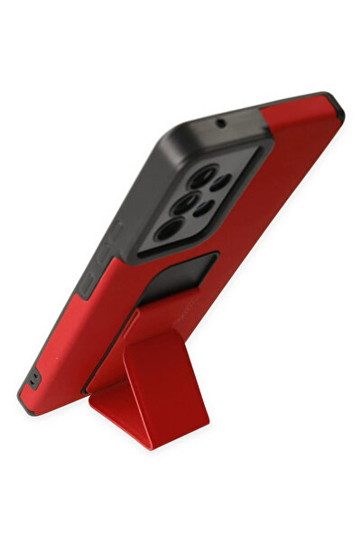 ZEMİRA HOME جراب Newface لهاتف سامسونج جالاكسي A53 5G ميجا ستاند سيليكون - أحمر