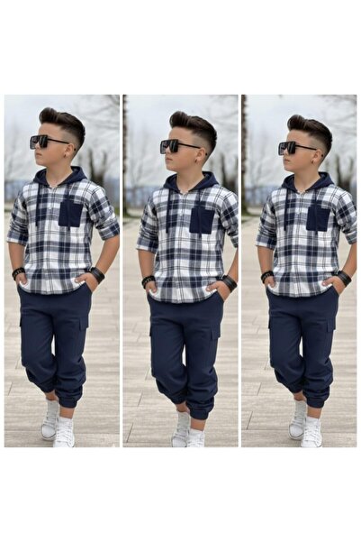 ipekkids Boys' Clothing Woodcutter Shirt Gabardine Pants Lower and Upper Set