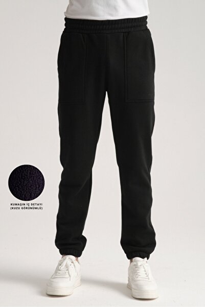 Shooter Sportswear Black Premium Winter Men's Sweatpants with Regular Fit and...
