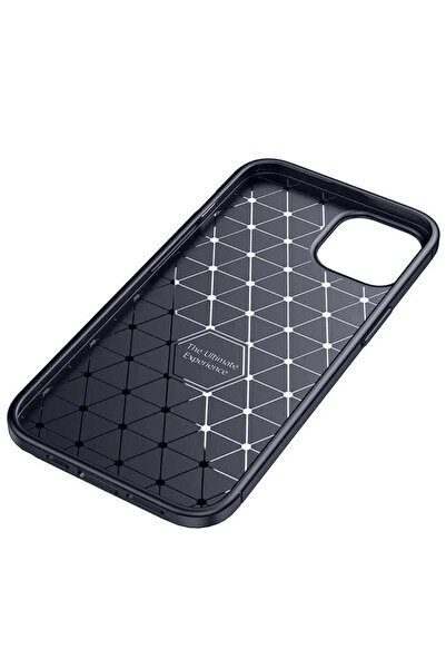 CT STONES حافظة نيو فيس لهاتف آيفون 14، غطاء كربوني بتركيز تلقائي - أزرق داكن