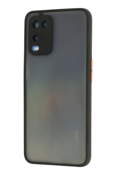 FREEDOM STOREE غطاء حماية سيليكون مونتريال لهاتف اوبو A54 4G من نيو فيس - أسود