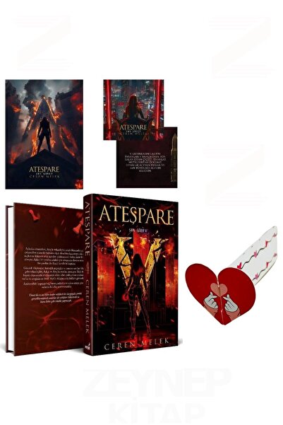 İndigo Kitap Ateşpare 4(Ciltli)Özel Tasarım Hareketli Kalp Ayraç Hediyeli