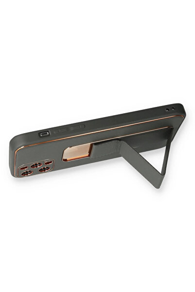 POYRAZ MARKET نيوفيس حافظة آيفون 12 برو من جلد كوكو - مدخن