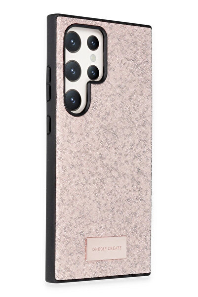 POYRAZ MARKET غطاء سامسونج جالاكسي S24 الترا برايت لامع من ون جيف - وردي