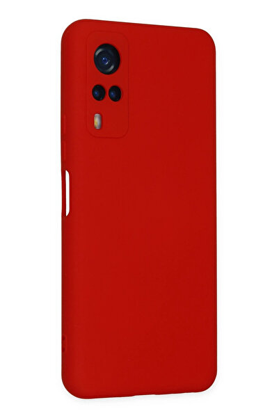 FREEDOM STOREE حافظة نيو فيس لهاتف فيفو Y53S نانو من الداخل سيليكون مخملي - أحمر