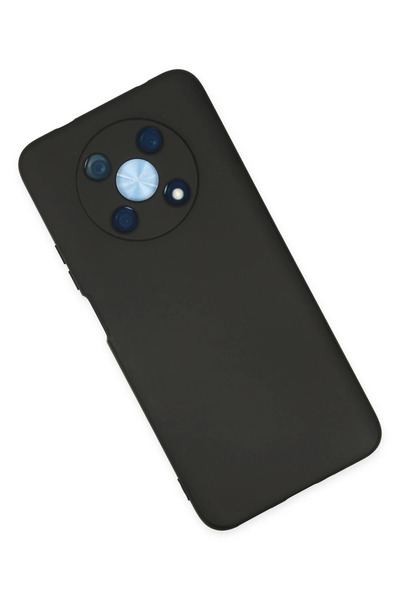 POYRAZ MARKET حافظة نيو فيس هواوي نوفا Y90 من السيليكون المخملي نانو - أسود