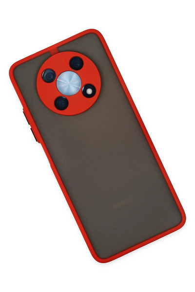 POYRAZ MARKET غطاء حماية سيليكون مونتريال لهاتف هواوي نوفا Y90 من نيو فيس - أحمر