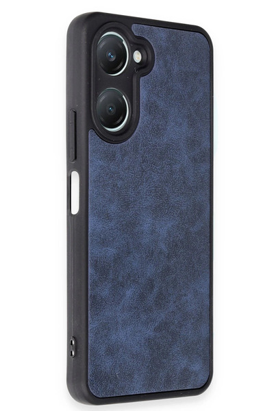 POYRAZ MARKET حافظة نيو فيس فيفو Y18 بغطاء جلدي - أزرق داكن