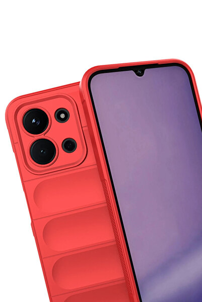 FREEDOM STOREE نيوفيس شاومي ريدمي 15C 4G أوبتيموم سيليكون - أحمر