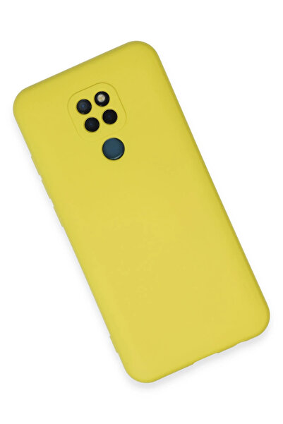 ENEFENDİ حافظة نيو فيس جنرال موبايل جي ام 20 نانو من الداخل سيليكون مخملي - أصفر