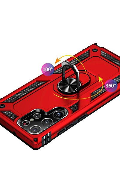 POYRAZ MARKET حافظة نيو فيس لهاتف سامسونج جالاكسي S21 الترا غطاء سيليكون مع ح...