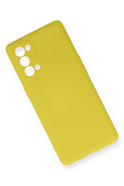 FREEDOM STOREE حافظة نيو فيس اوبو رينو 5 برو من السيليكون المخملي نانو - أصفر