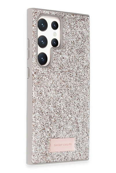 CT STONES غطاء سامسونج جالاكسي S23 الترا برايت لامع من ون جيف - ذهبي