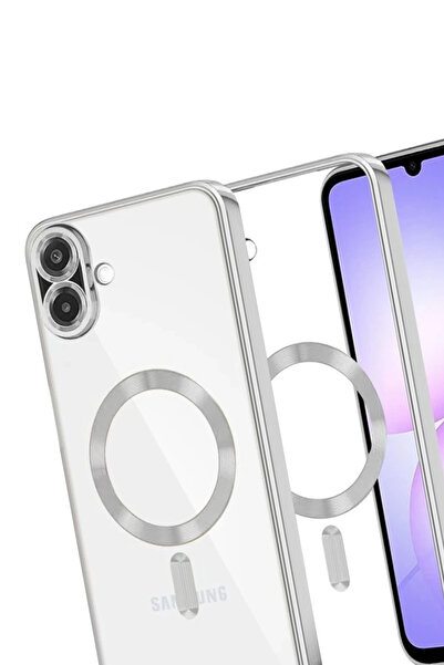 POYRAZ MARKET غطاء نيو فيس سامسونج جالاكسي A07 4G كروس ماجنيتيكسيف - فضي