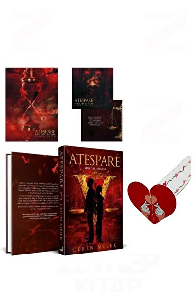 İndigo Kitap Ateşpare 3(Ciltli)Özel Tasarım Hareketli Kalp Ayraç Hediyeli
